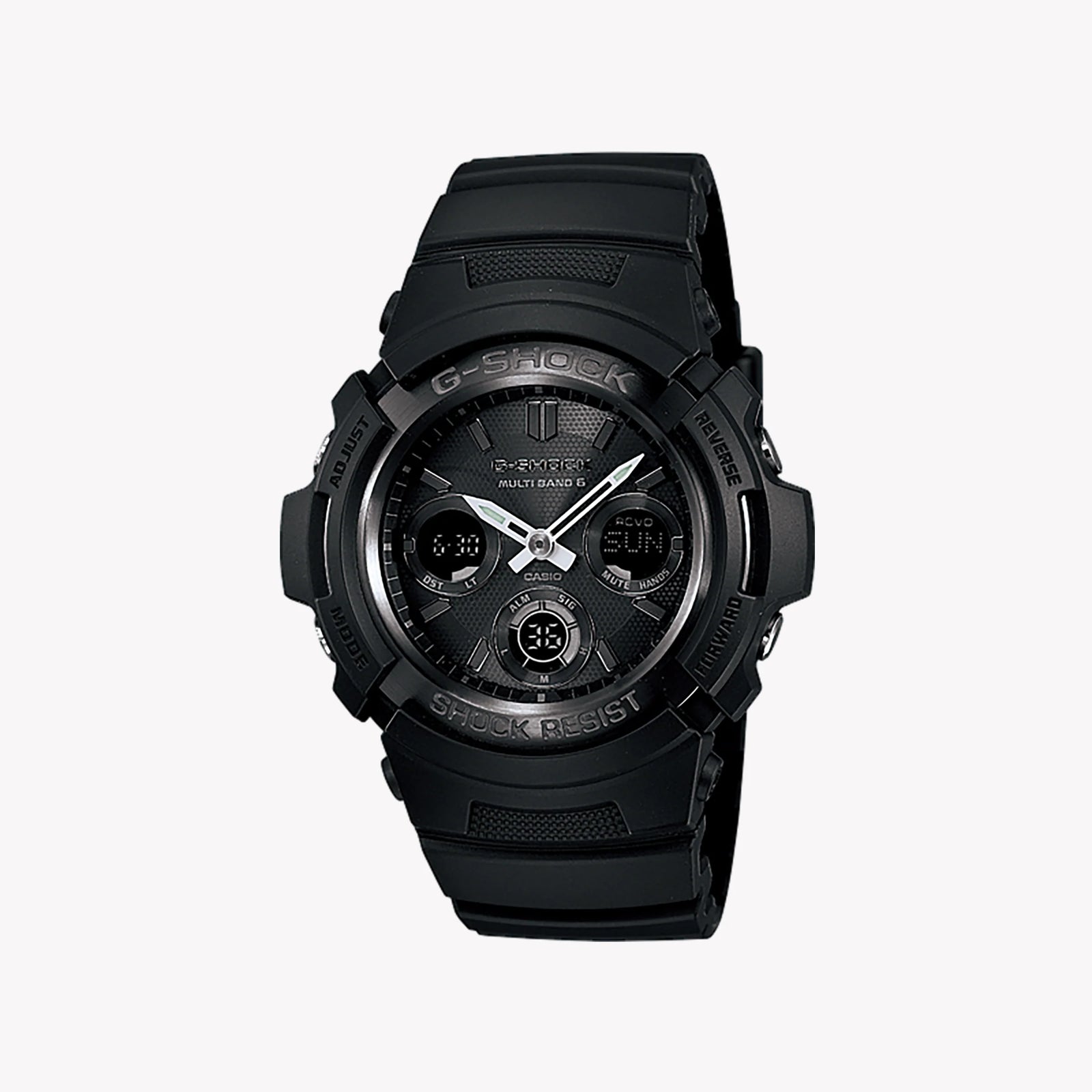 Casio Men's Black Resin Watch, Stainless Steel Case | Awg-M100b-1aer by i-watch