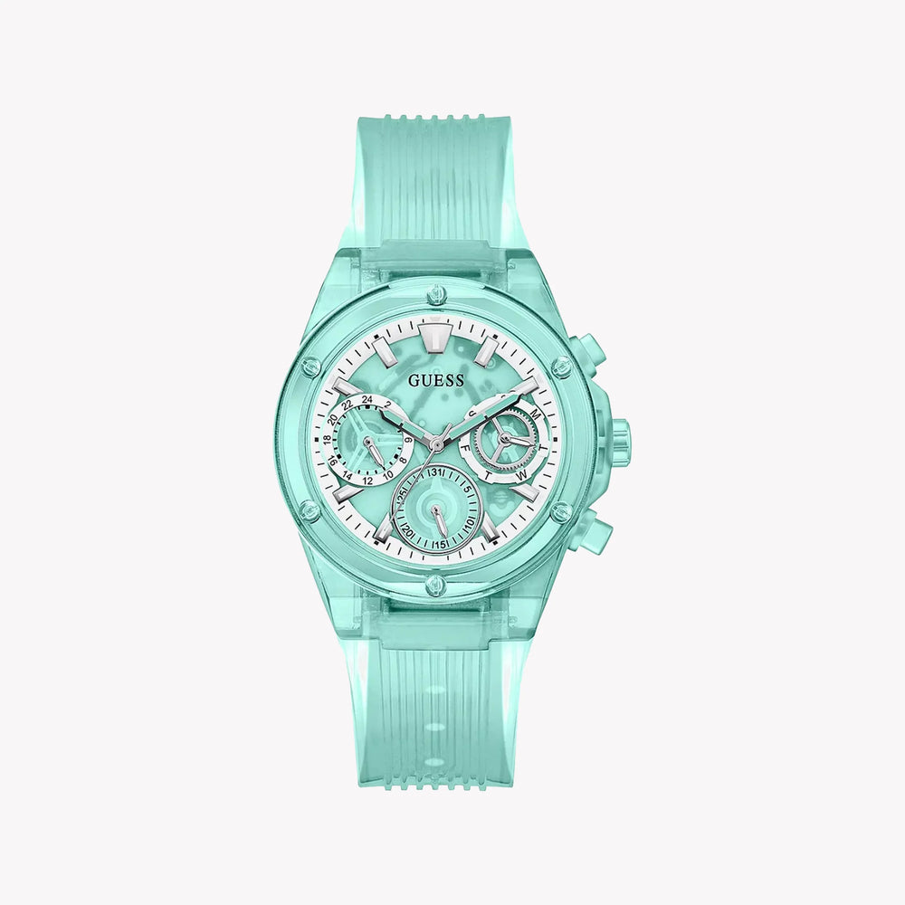 Guess Women's Turquoise Watch, Plastic Case/Band | Gw0438l1 by i-watch
