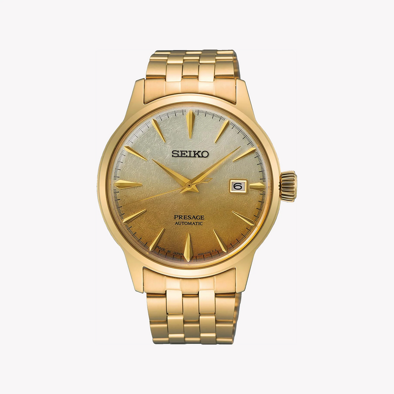 Seiko Men's Gold Stainless Steel Watch, Champagne Dial | Srpk46j1 by i-watch
