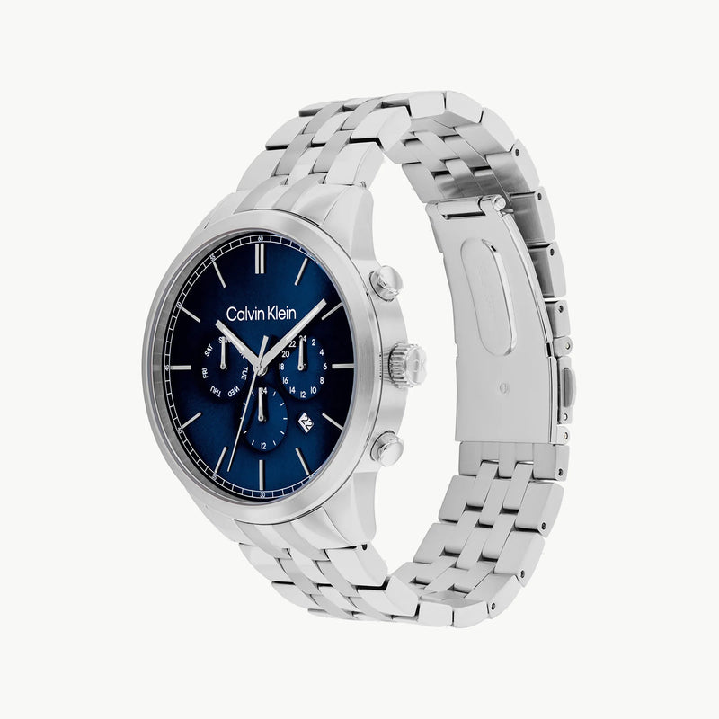 Ck Calvin Klein Men's Silver Stainless Steel Watch, Blue Dial | K1m226m1045 by i-watch