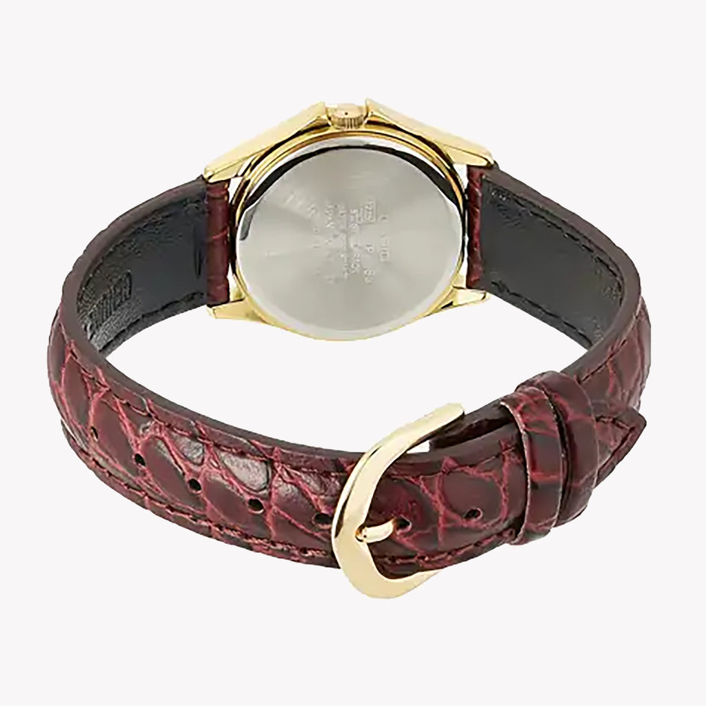 MTP-1183Q-9ADF TIMELESS ELEGANCE - SOPHISTICATED GOLD & LEATHER MEN'S WATCH-i-Watch-2