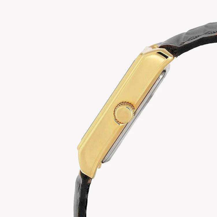 Timeless Elegance Women's Gold Brass Watch, Leather Strap | Ltp-1234pgl-7a2ef by i-watch