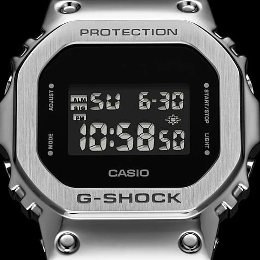 Casio G-Shock Men's Silver & Black Watch, Digital | Gm-5600-1er by i-watch