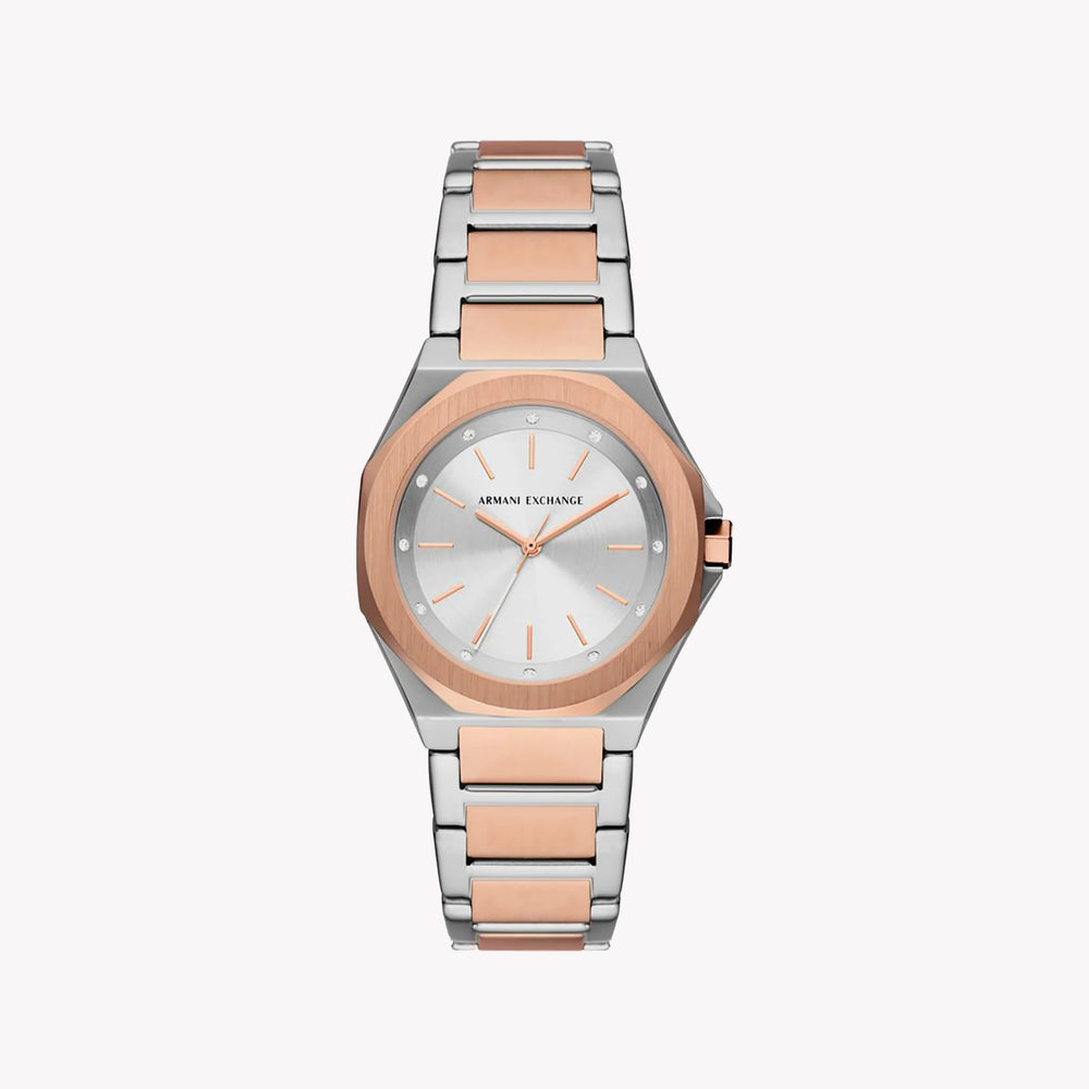 ARANI EXCHANGE AX4607 - ELEGANT SOPHISTICATION WOMEN'S WATCH WITH SILVER-ROSE GOLD ACCENTS