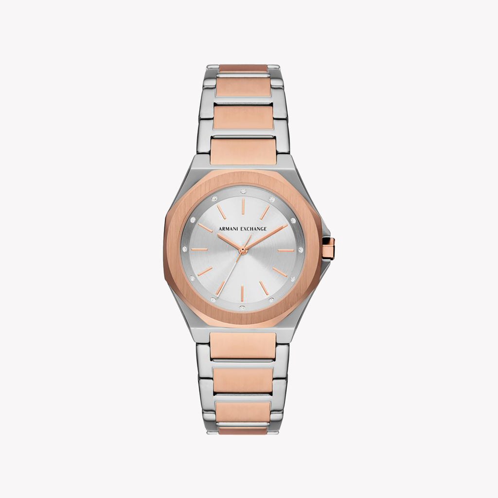 ARANI EXCHANGE AX4607 - ELEGANT SOPHISTICATION WOMEN'S WATCH WITH SILVER-ROSE GOLD ACCENTS