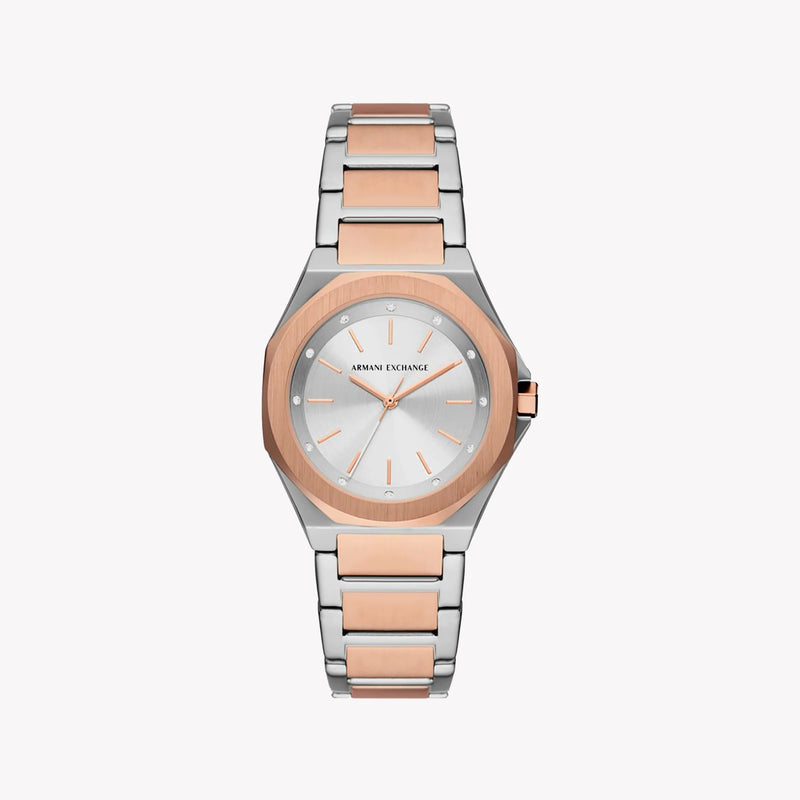 ARANI EXCHANGE AX4607 - ELEGANT SOPHISTICATION WOMEN'S WATCH WITH SILVER-ROSE GOLD ACCENTS