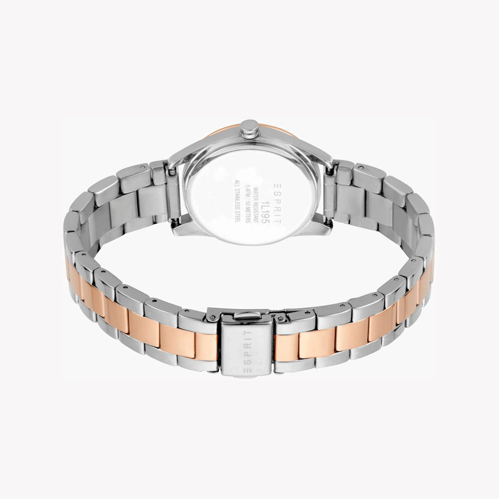 Esprit Women's Silver & Rose Gold Watch, Silver Dial | Es1l101m0095 by i-watch