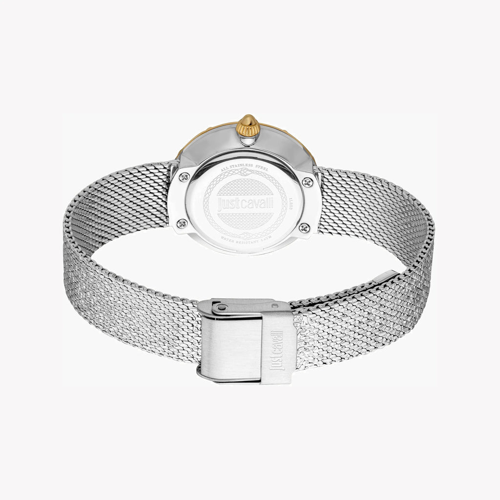 JUST CAVALLI Women's Watch with Silver & Gold Stainless Steel Case and Silver Stainless Steel Band-i-Watch-3