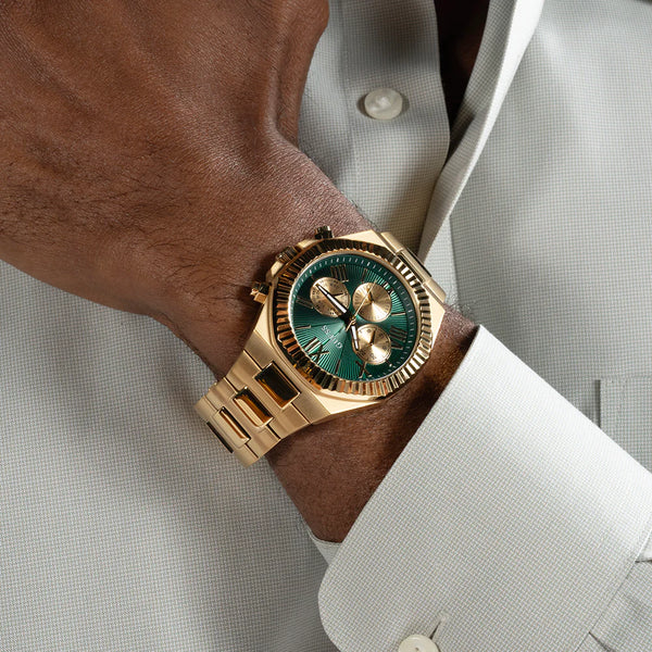 Guess Men's Gold Watch, Green Dial | Gw0703g2 by i-watch