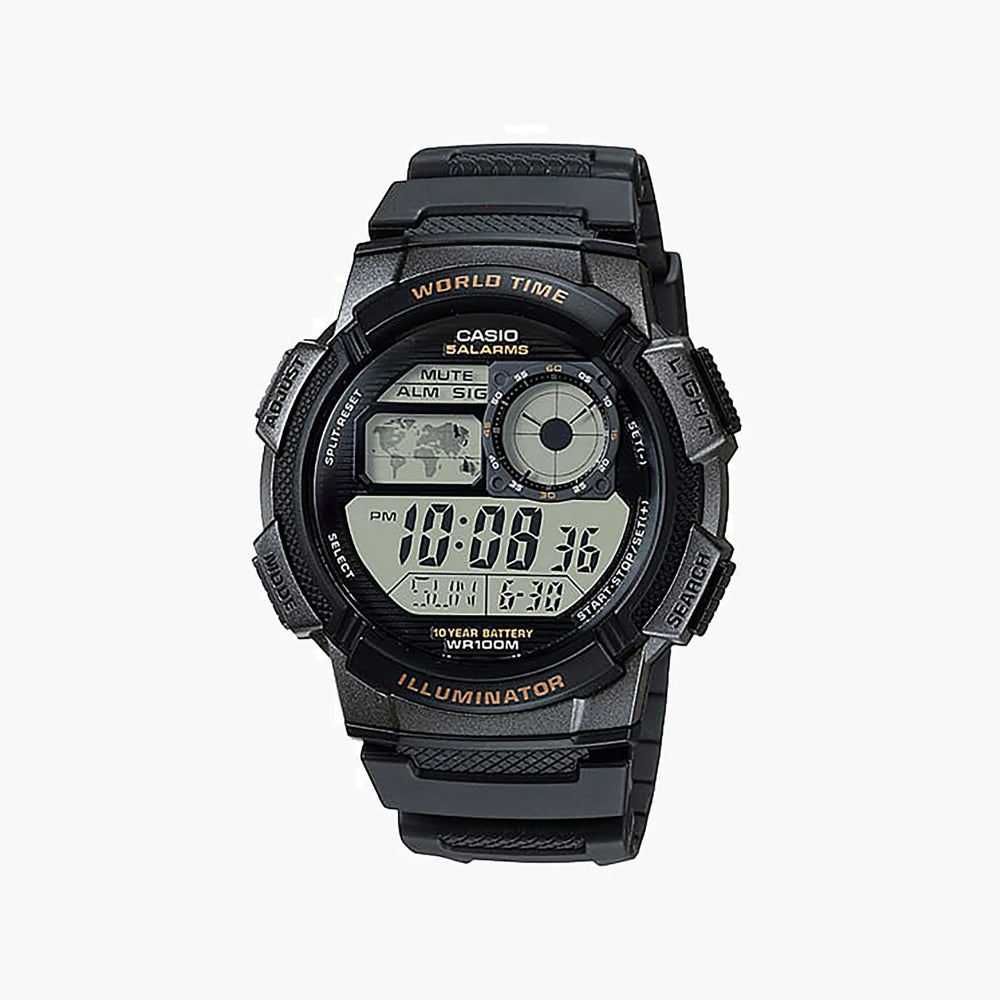 Casio Men's Black Resin Watch, Digital Dial | Ae-1000w-1av by i-watch