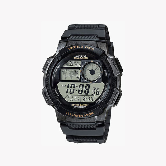 Casio AE-1000W-1AV Digitale schwarze Herrenuhr