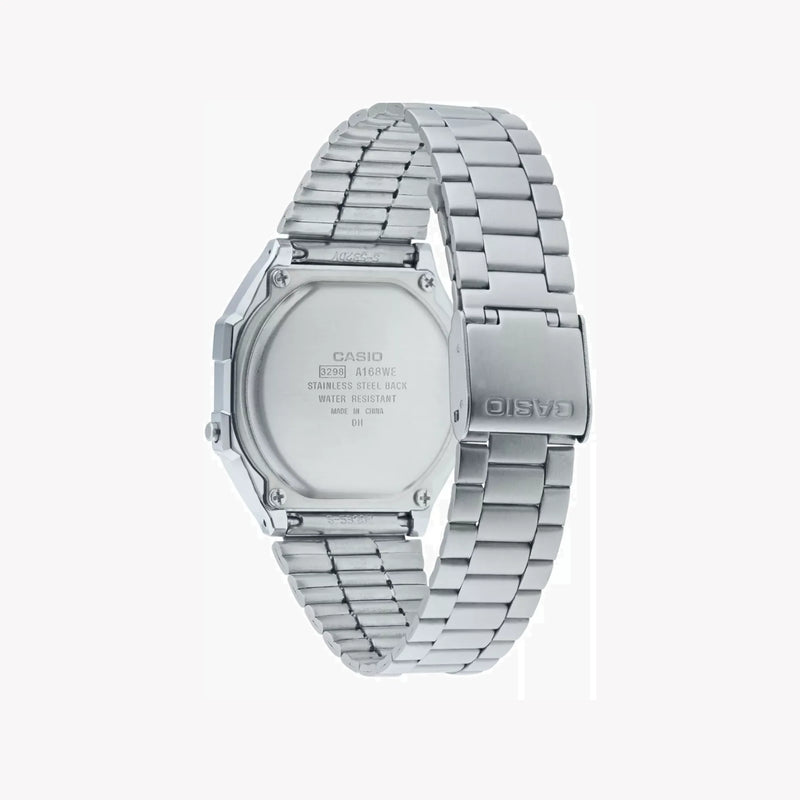 Casio Men's Resin And Metal Watch, Silver Dial | A168wem-7ef by i-watch