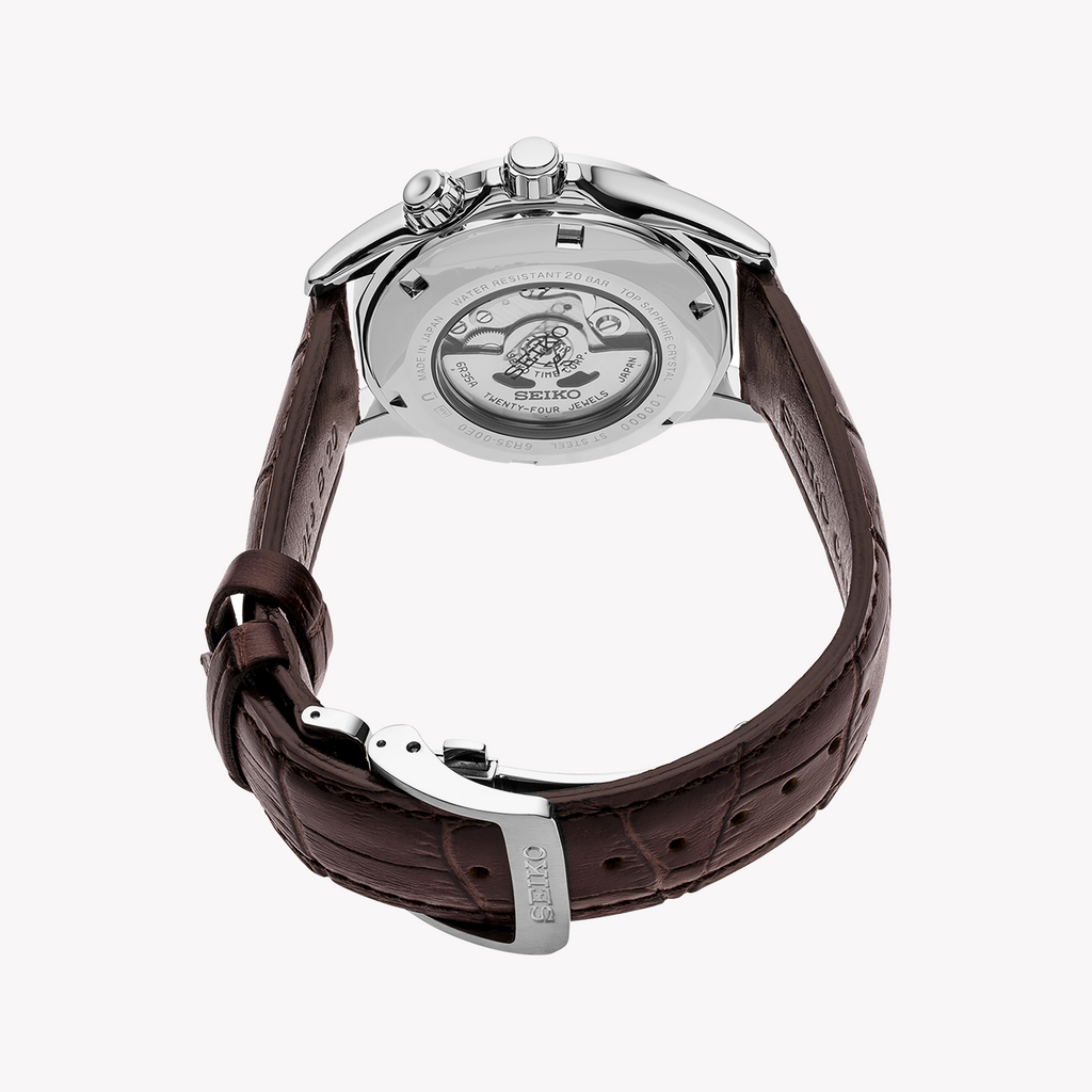 SEIKO SPB121J1 Men's Automatic Watch - Dark Green Dial, Leather Band-i-Watch-3