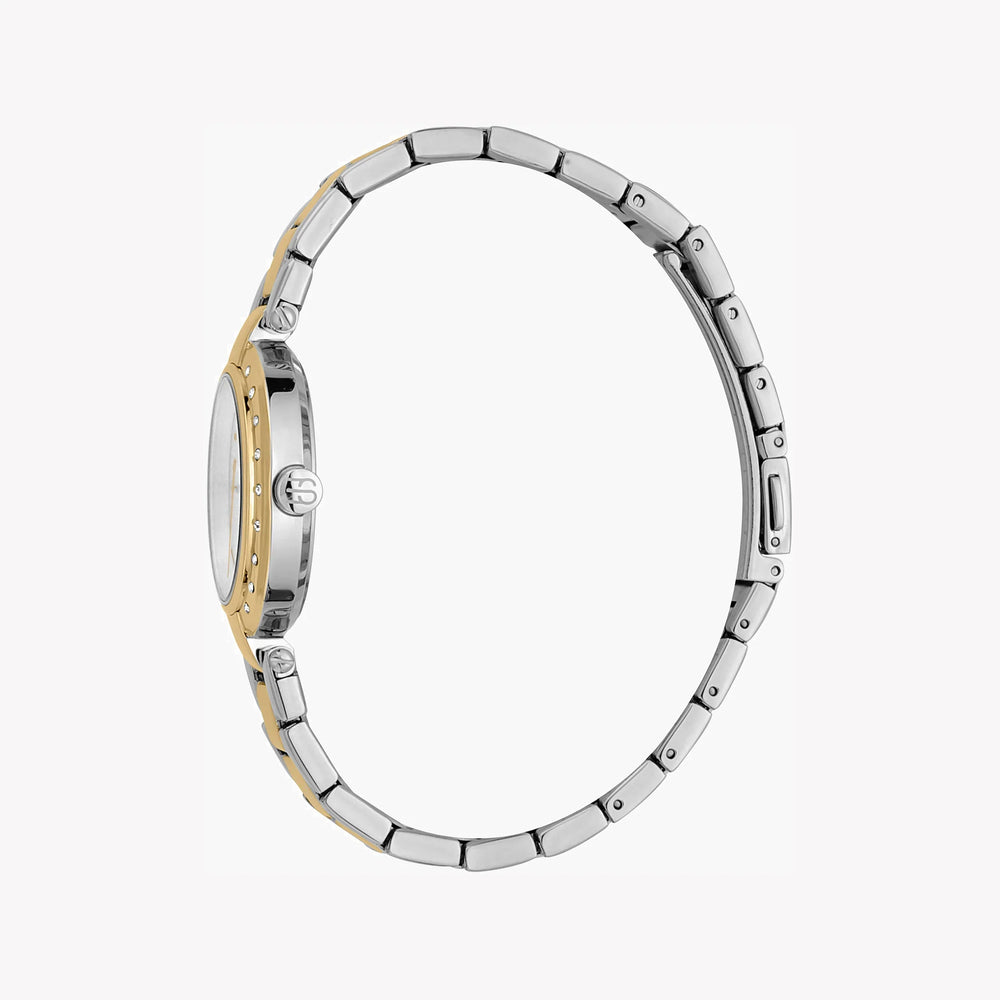 Esprit Women's Silver & Gold Stainless Steel Watch, Silver Dial | Es1l177m0055 by i-watch