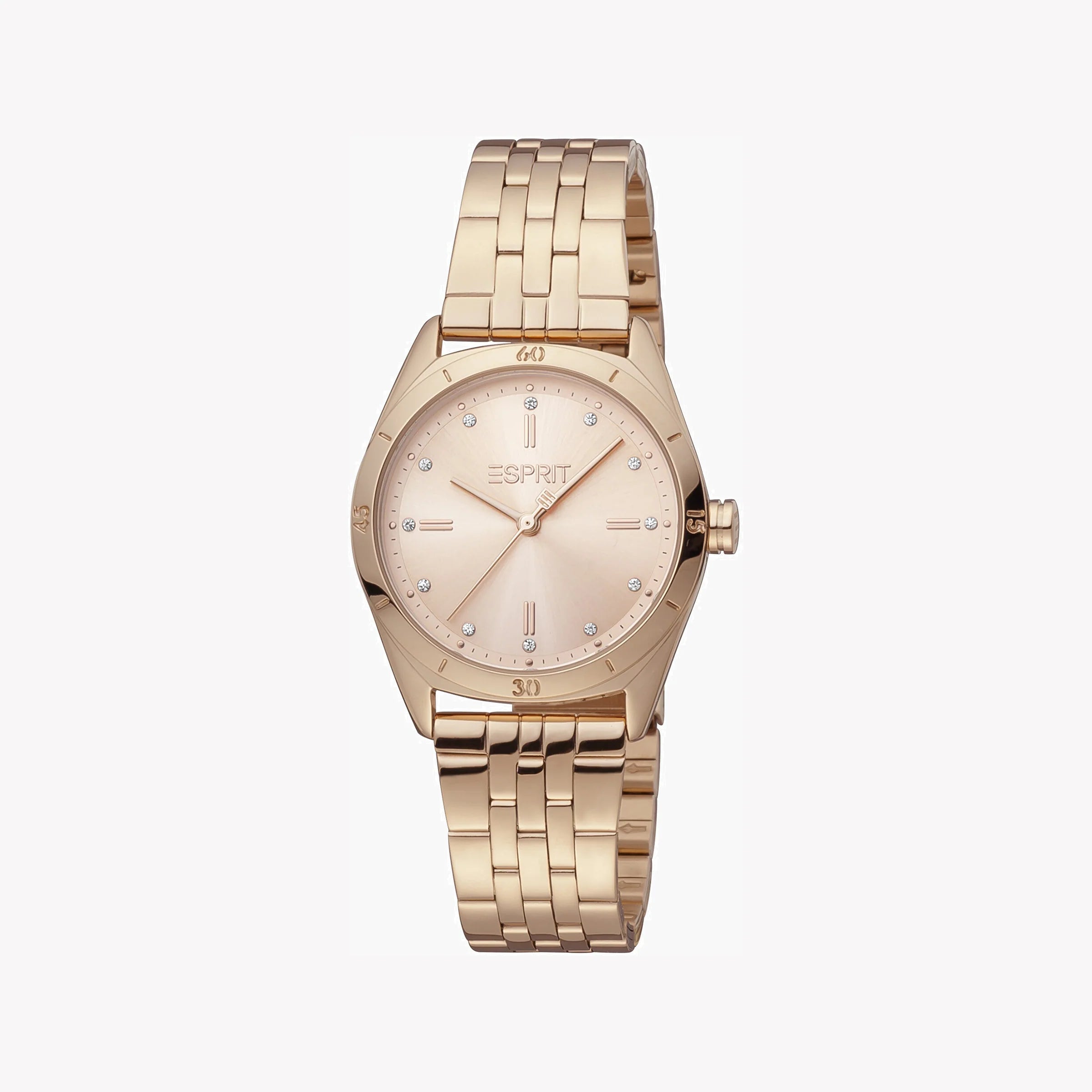 ESPRIT Women's Watch with Rose Gold Stainless Steel Case and Rose Gold Stainless Steel Band