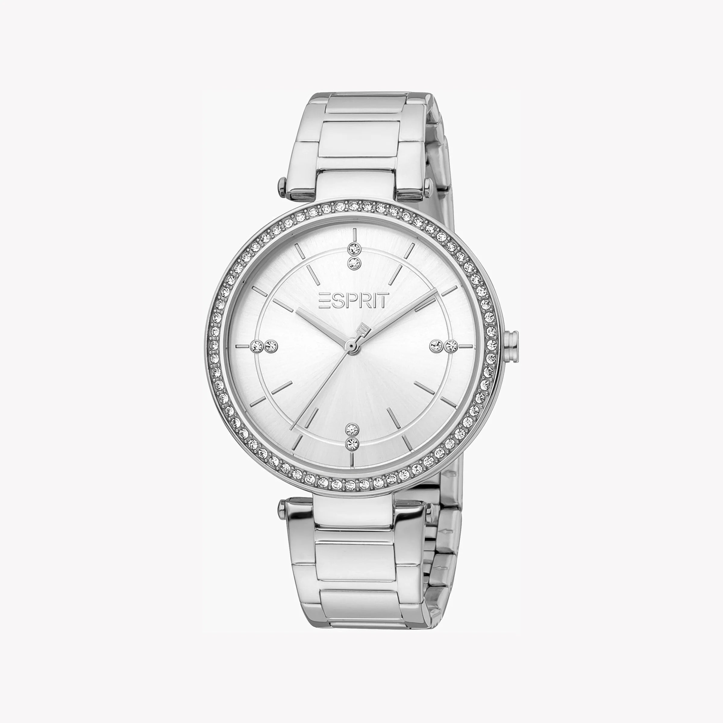 ESPRIT Women's Watch with Silver Stainless Steel Case and Silver Stainless Steel Band