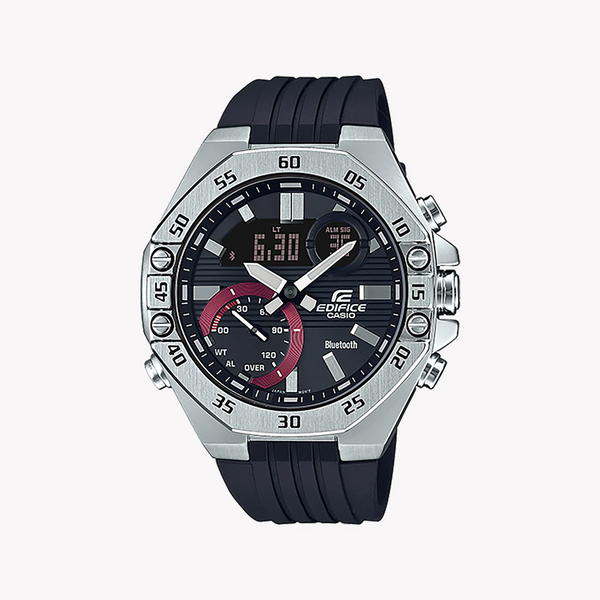 Casio Edifice Ecb-10p-1adf - Bold Performance Meets Sleek Design Men's Watch With Black Resin BAnd and Striking Black Dial by i-watch