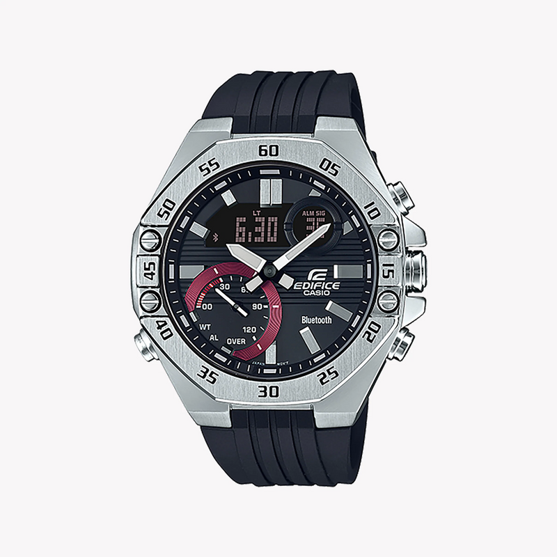 Casio Edifice Ecb-10p-1adf - Bold Performance Meets Sleek Design Men's Watch With Black Resin BAnd and Striking Black Dial by i-watch