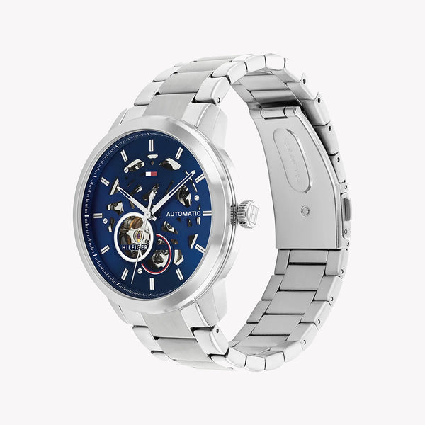 Tommy Hilfiger Men's Silver Watch, Blue Dial | 1710661 by i-watch