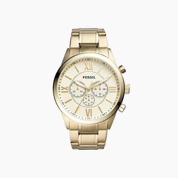 Fossil Men's Gold Stainless Steel Watch, Gold Dial | Bq1128ie by i-watch