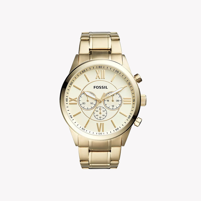 Fossil Men's Gold Stainless Steel Watch, Gold Dial | Bq1128ie by i-watch