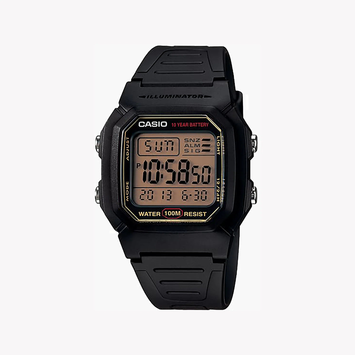 Casio W-800hg-9avdf - Rugged Elegance Men's Digital Timepiece With Black Resin Band by i-watch