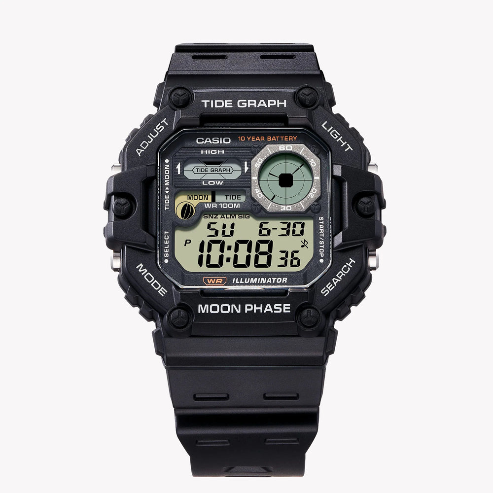 Casio Men's Black Digital Watch, Resin Case | Ws-1700h-1av by i-watch