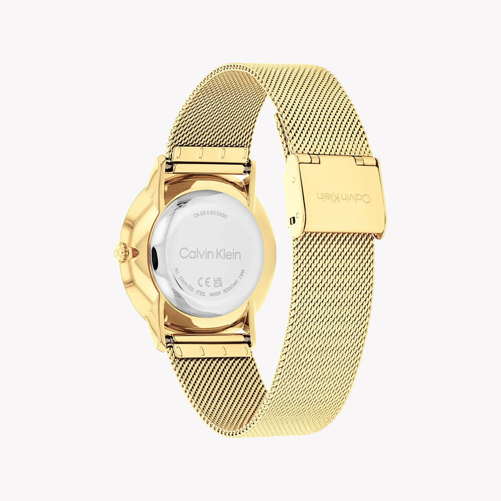Ck Calvin Klein Unisex Gold Watch, Silver Band | 25300003 by i-watch