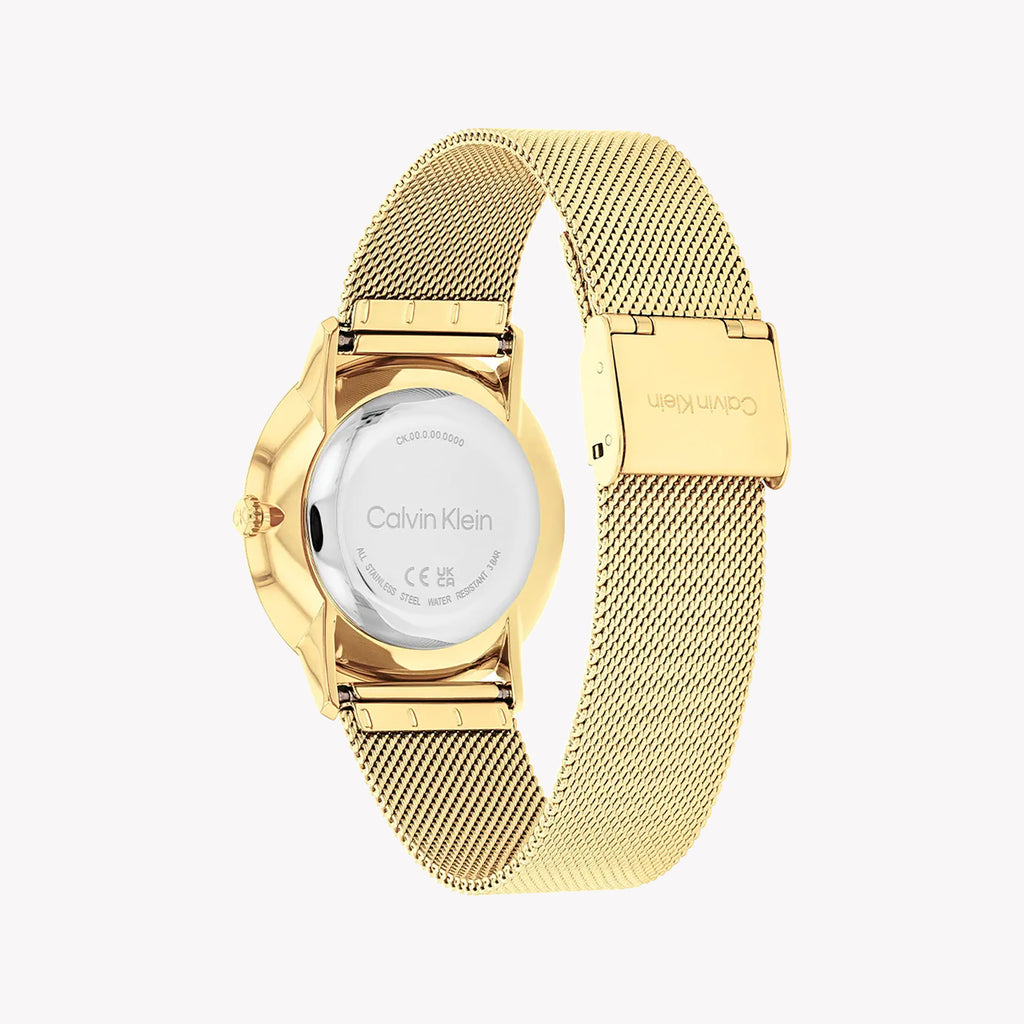 CK CALVIN KLEIN NEW COLLECTION - RADIANT GOLD TIMEPIECE WITH SILVER BAND - UNISEX WATCH-i-Watch-3