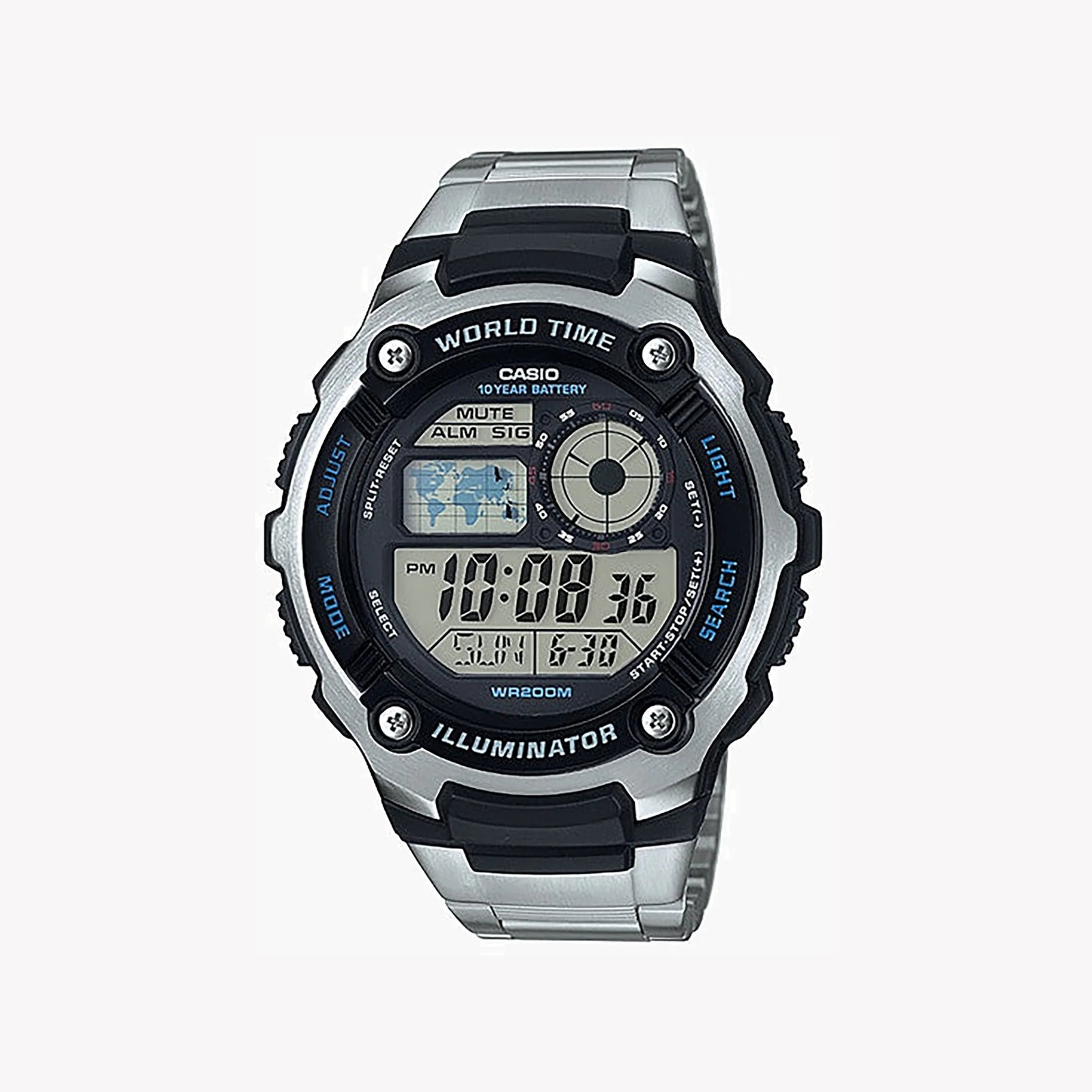 Casio Ae-2100wd-1avdf Adventure Ready - Stylish Digital Watch For Men With Stainless Steel Band by i-watch