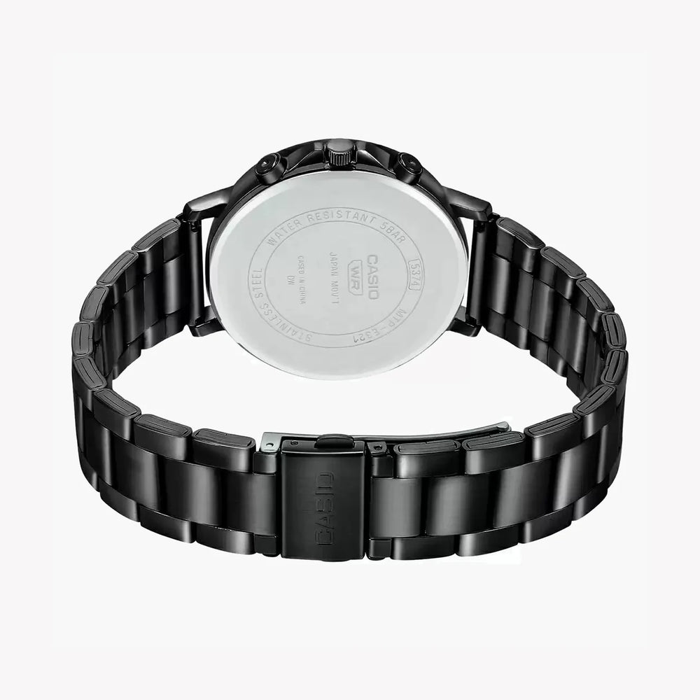 Casio Mtp-E321b-1avdf - Unyielding Elegance Men's Timepiece With Black Dial & Stainless Steel Band by i-watch