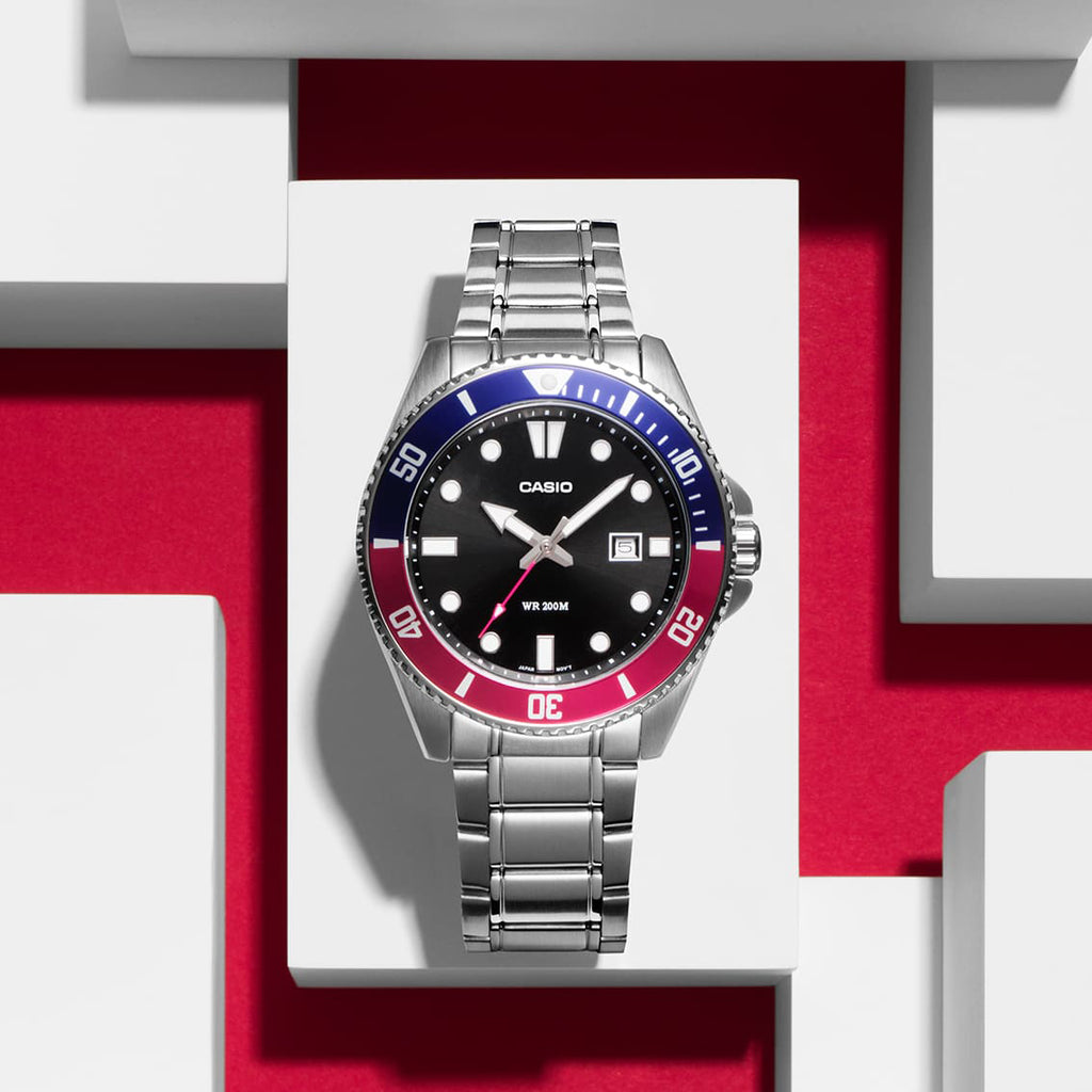 CASIO MDV-107D-1A3VDF ADVENTURE MASTER - MEN'S STAINLESS STEEL SPORT WATCH WITH BLACK DIAL-i-Watch-2