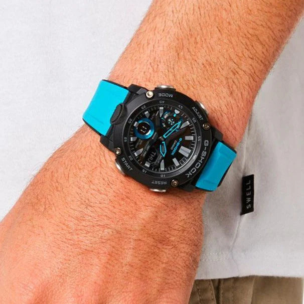 G-Shock Men's Black & Blue Resin Watch, Bold Design | Ga-2000-1a2dr by i-watch