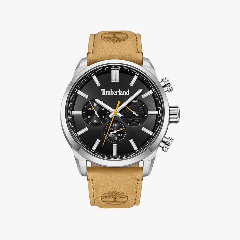 Timberland Men's Brown Leather Watch, Silver Case | Tdwgf0028701 by i-watch