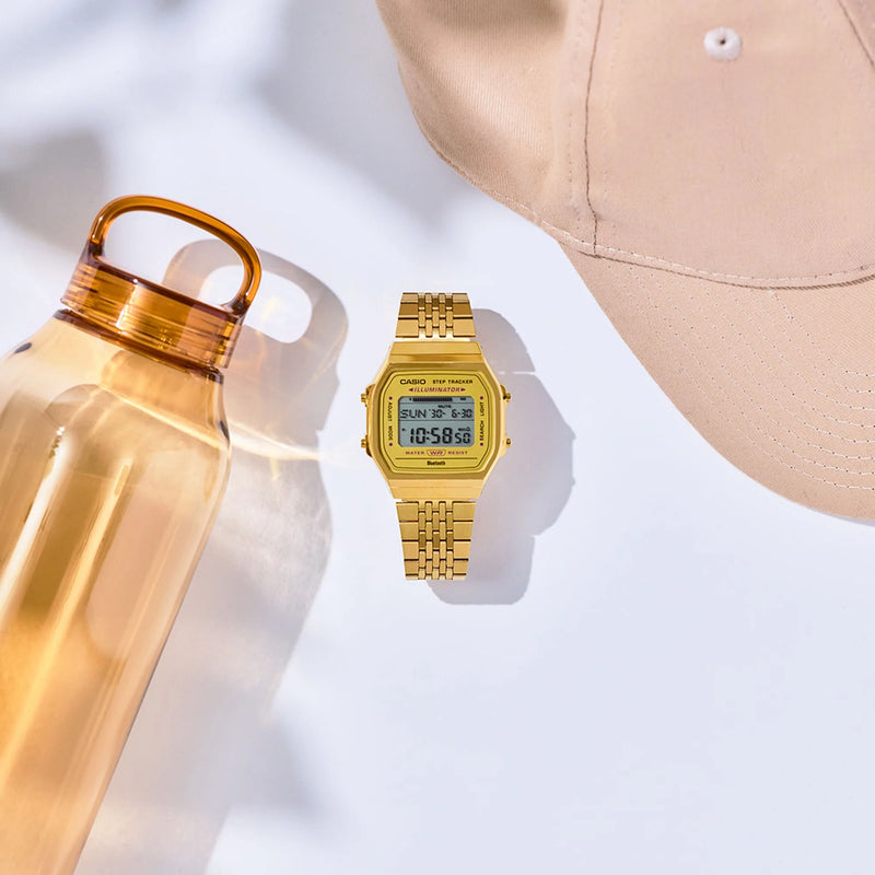 Casio Unisex Gold Resin & Metal Watch, Gold Dial | Abl-100weg-9aef by i-watch