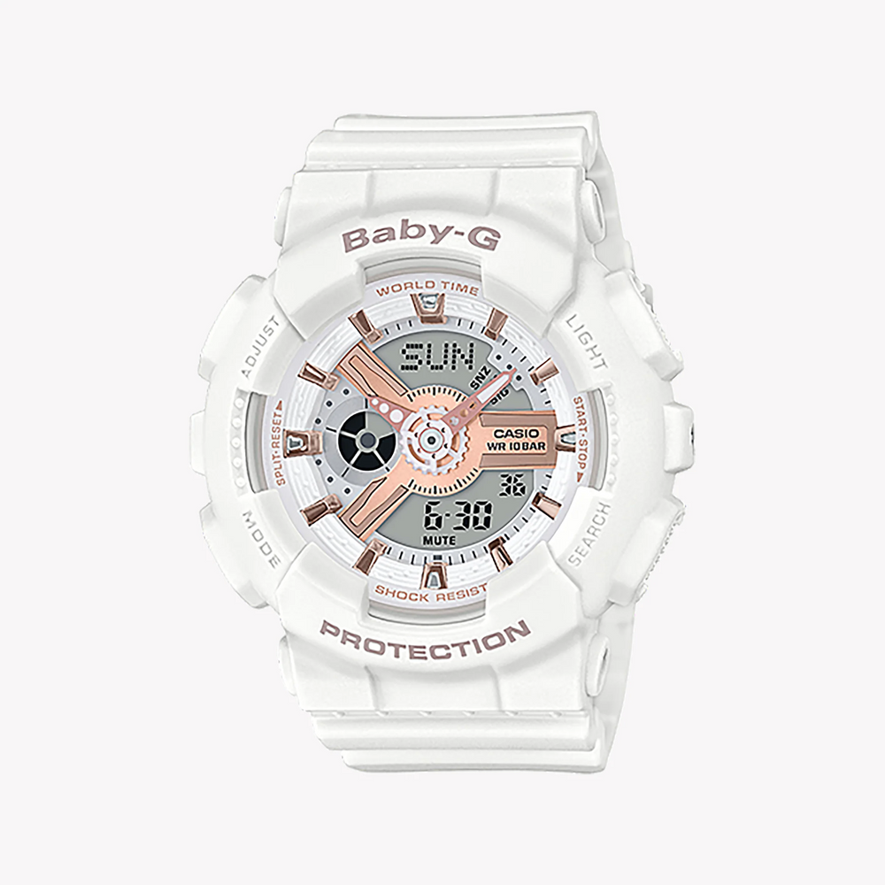 Baby-G Bga-250-7a3 Gleaming White - Elegant Sporty Digital Women's Watch With Water Resistance & Versatile Functions by i-watch
