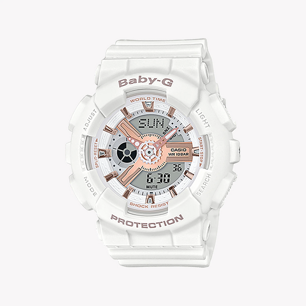 Baby-G Bga-250-7a3 Gleaming White - Elegant Sporty Digital Women's Watch With Water Resistance & Versatile Functions by i-watch
