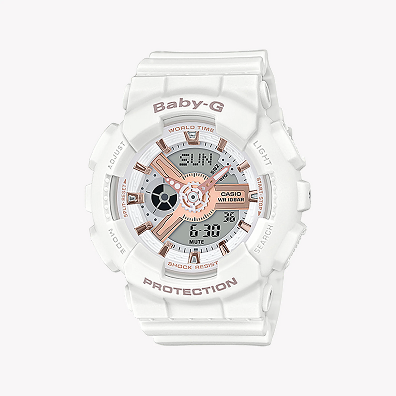 Baby-G Bga-250-7a3 Gleaming White - Elegant Sporty Digital Women's Watch With Water Resistance & Versatile Functions by i-watch