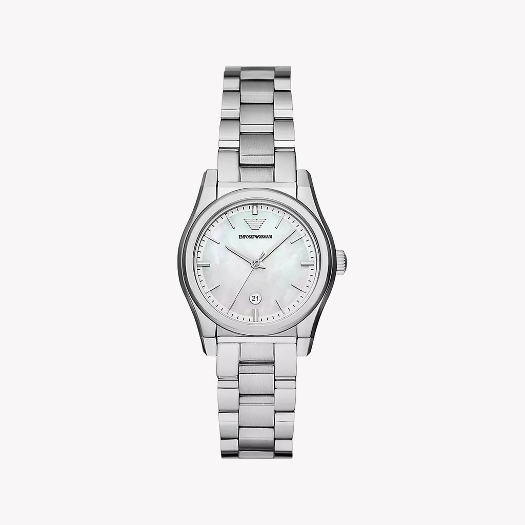 EMPORIO ARMANI AR11557 - ELEGANT SILVER TIMEPIECE FOR THE MODERN WOMAN