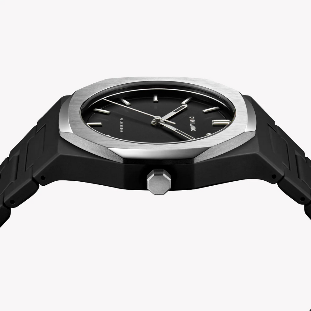 D1 MILANO Men's Silver Watch, Black Band | D1-PCBJ14 by i-watch
