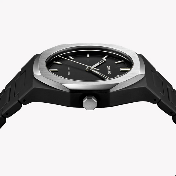 D1 MILANO Men's Silver Watch, Black Band | D1-PCBJ14 by i-watch