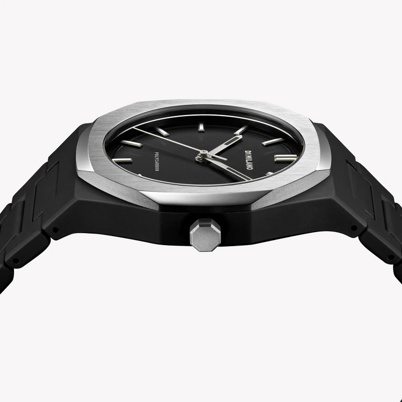 D1 MILANO Men's Silver Watch, Black Band | D1-PCBJ14 by i-watch