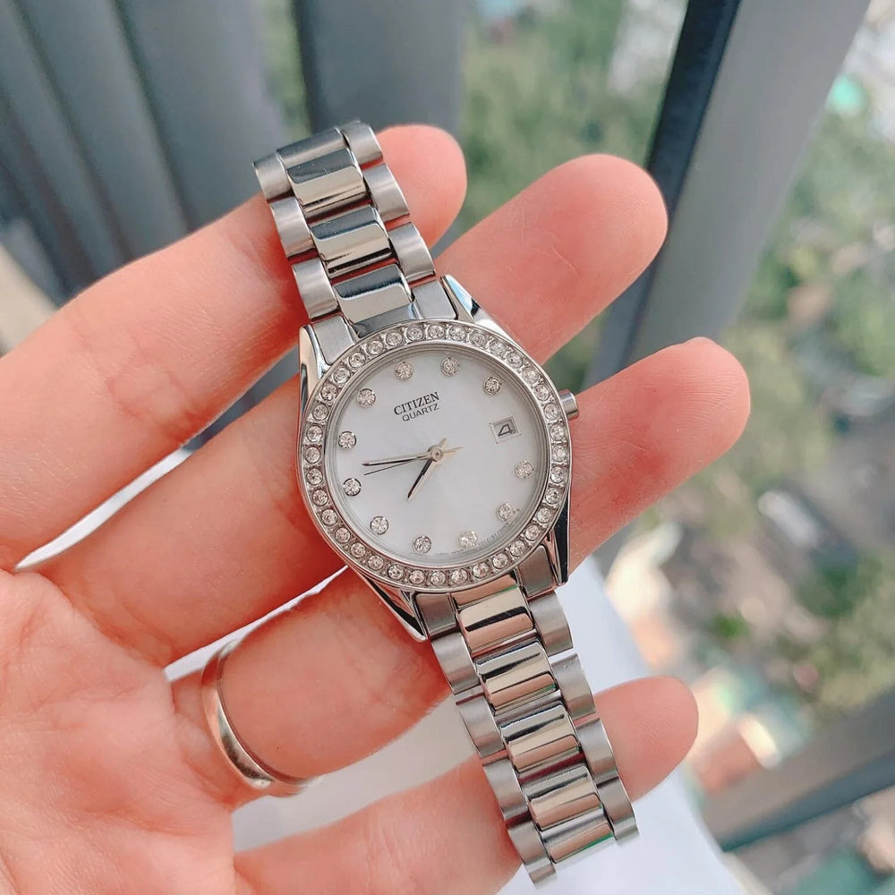 Citizen Eu2680-52d Charming Utility - Stylish Silver Women's Watch With Elegant White Dial by i-watch