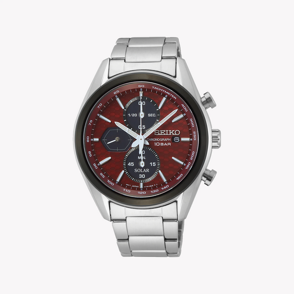 Seiko Men's Silver Stainless Steel, Red Dial | Ssc771p1 by i-watch