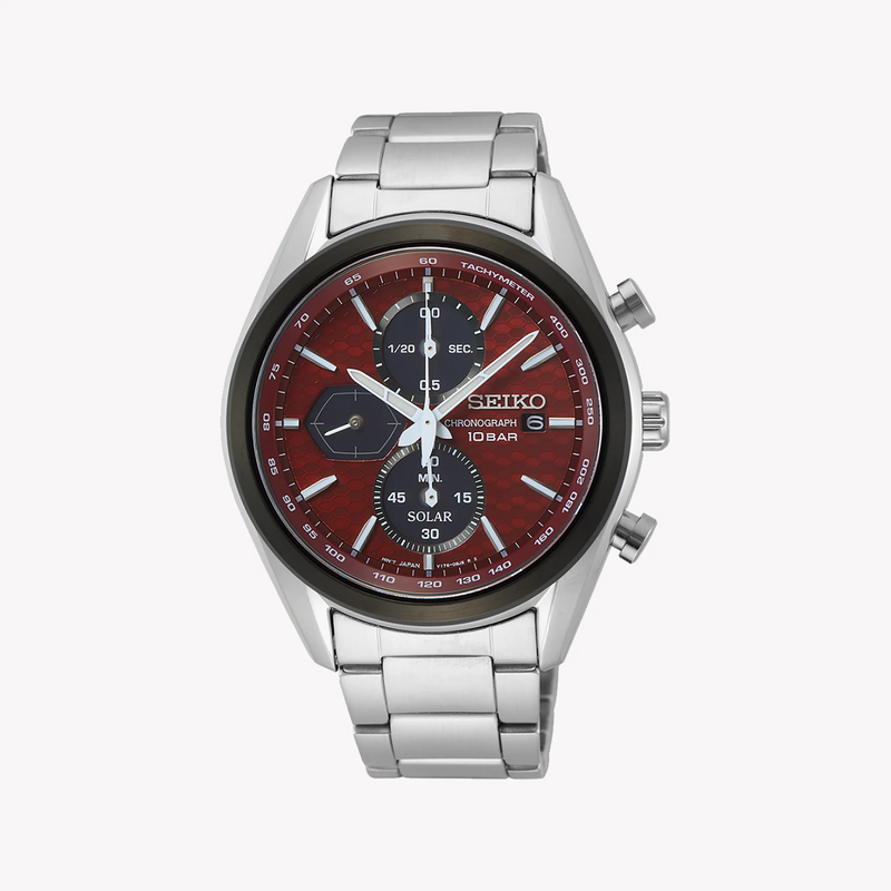 Seiko Men's Silver Stainless Steel, Red Dial | Ssc771p1 by i-watch