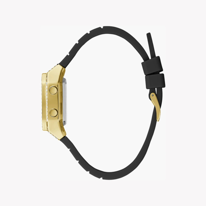Bold Allure Women's Gold & Black Silicone Watch, Digital | Gw0430l2 by i-watch