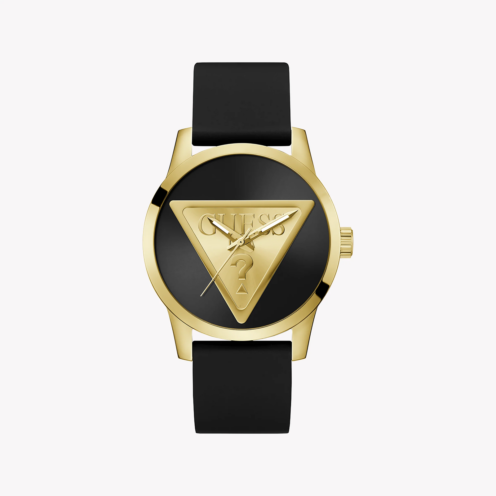 Guess Men's Gold Stainless Steel Watch, Black Silicone | Gw0781g4 by i-watch