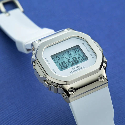 Casio G-Shock Gm-S5600g-7dr Elegant Adventurer - Women's Stylish Resin BAnd Watch With Digital Dial and White Steel Case by i-watch