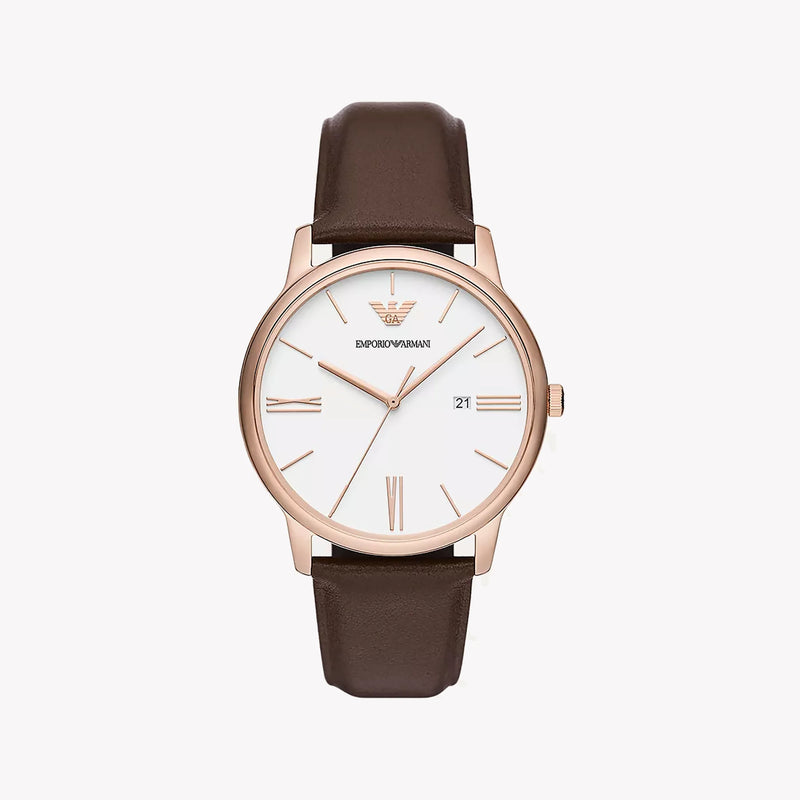 Emporio Armani Men's Rose Gold Watch, White Dial | Ar11572 by i-watch