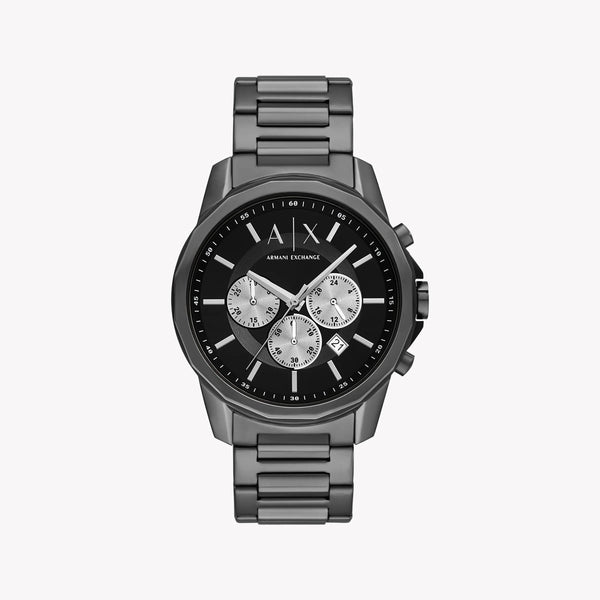 A|X Armani Exchange Men's Grey Stainless Steel Watch, Black Dial | Ax1765 by i-watch